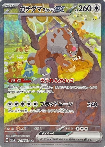 画像1: ガチグマアカツキex【SAR】{091/066} [sv5a] (1)