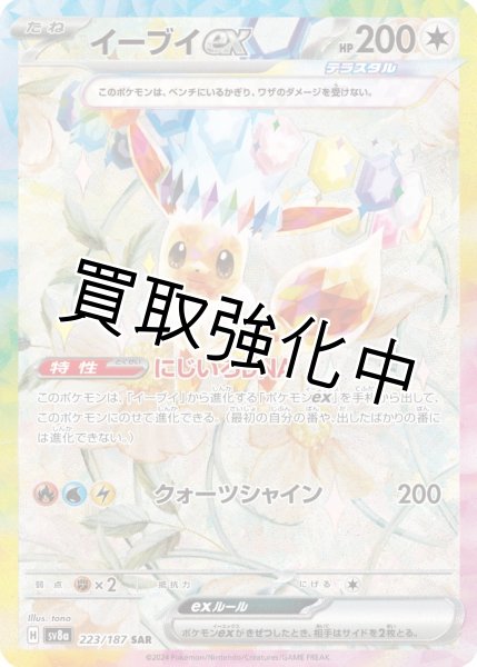 画像1: 【状態A-】 イーブイex【SAR/イラスト違い/お花背景】｛223/187｝［SV8a］ (1)