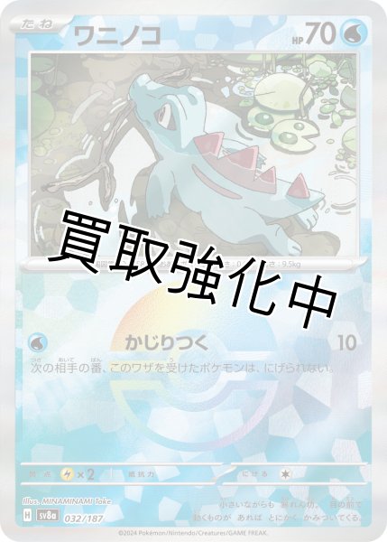 画像1: 《マスターボールミラー》ワニノコ【かじりつく】｛032/187｝［SV8a］ (1)