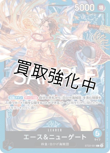 画像1: エース&ニューゲート【L】《青》［ST22-001］ (1)