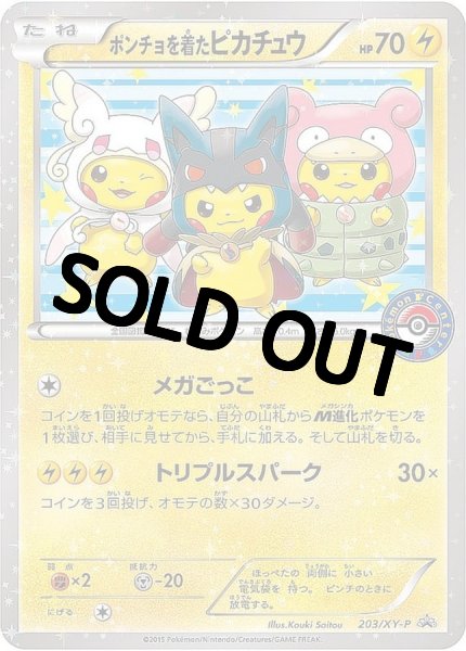 画像1: 【PSA10鑑定済】ポンチョを着たピカチュウ【P】{203/XY-P} [XY]  ルカリオ (1)