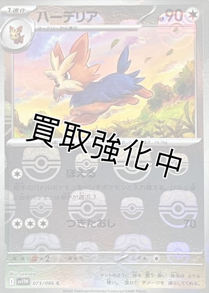 画像1: ハーデリア(マスターボールミラー)【C】{073/086}[SV11W] (1)