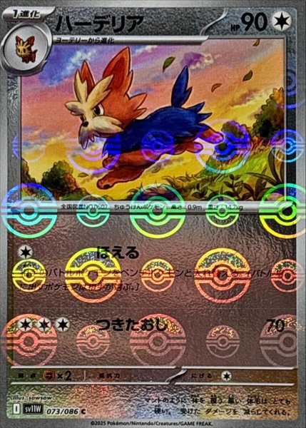 画像1: ハーデリア(モンスターボールミラー)【C】{073/086}[SV11W] (1)