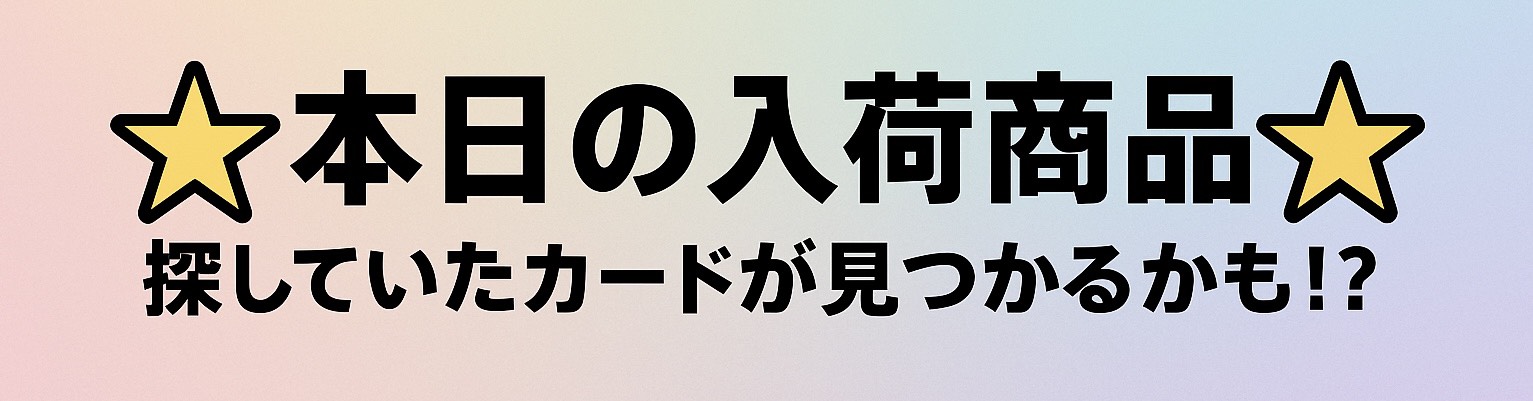 本日の入荷商品