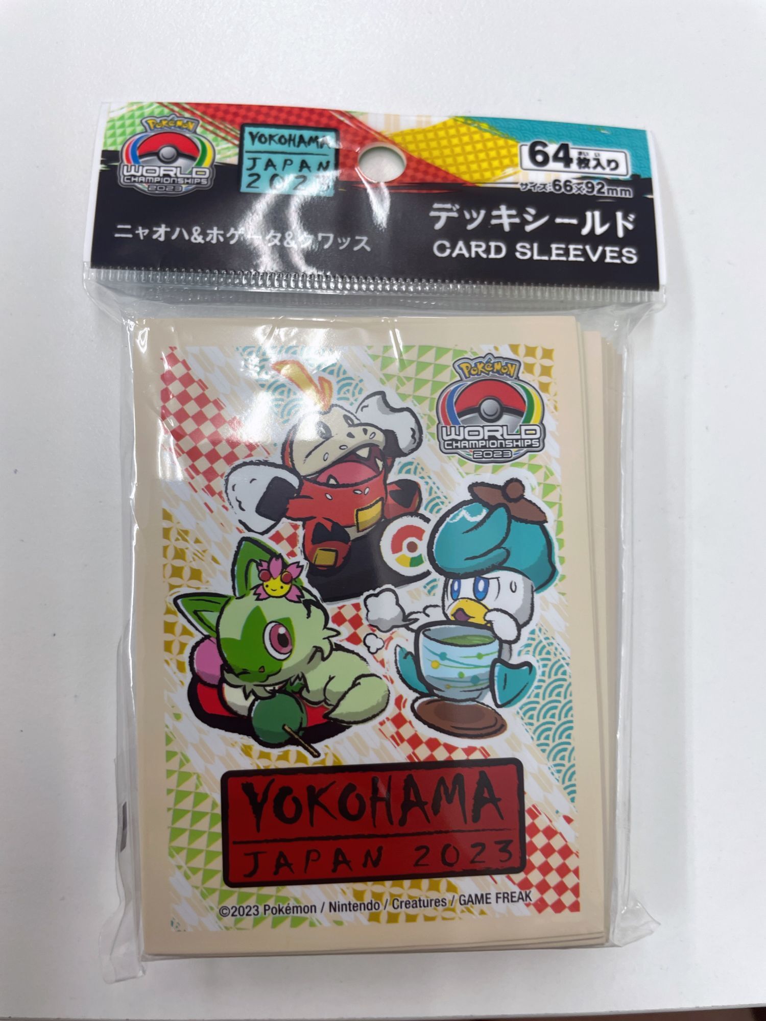 デッキシールド ニャオハホゲータクワッス WCS2023 カードショップはんじょう スリーブ デッキシールド wcs 2023 横浜
