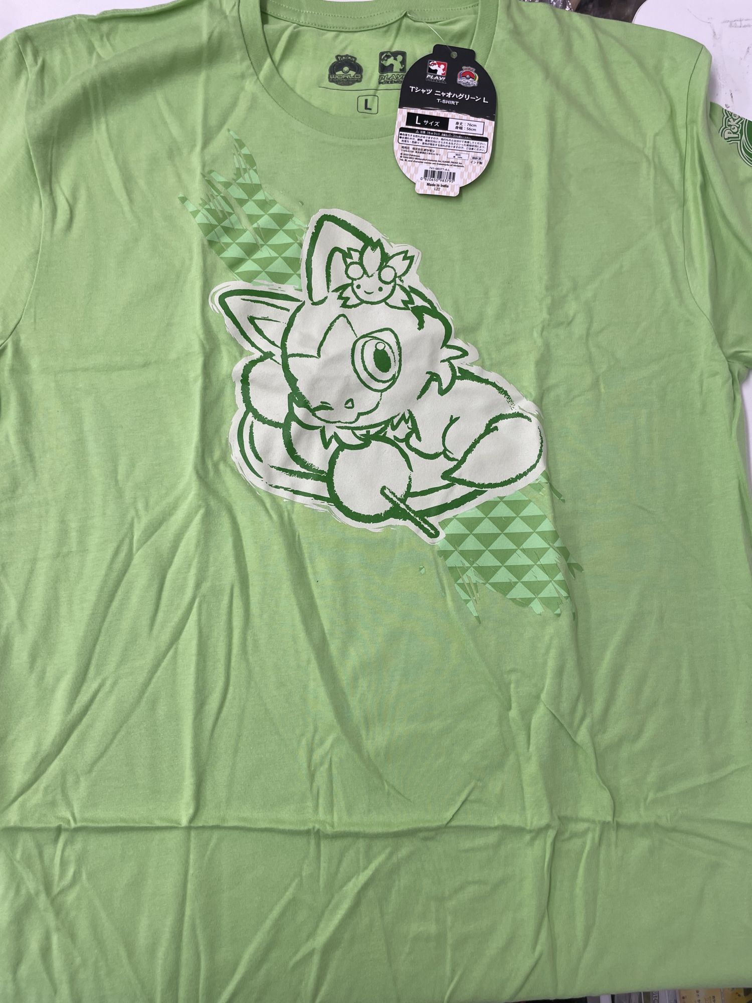 wcs 2023 ポケモン ニャオハ ホゲータ Tシャツ Ｍ グリーン レッド